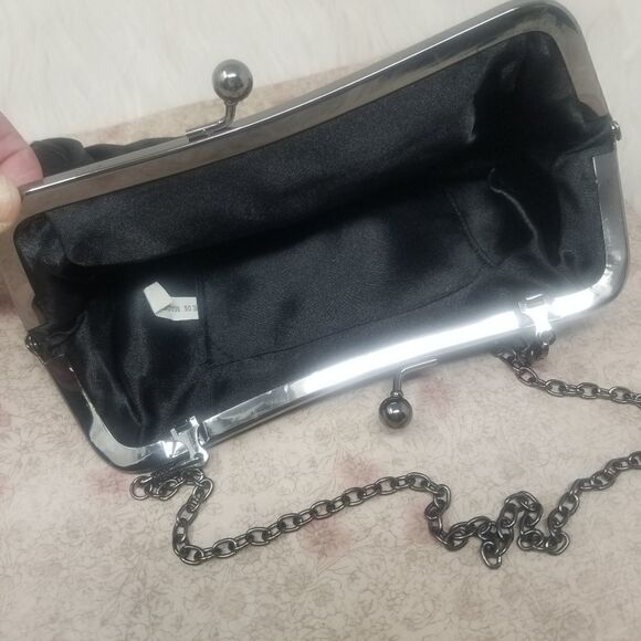 Boho Black Beaded Evening Bag. - Picture 8 of 10